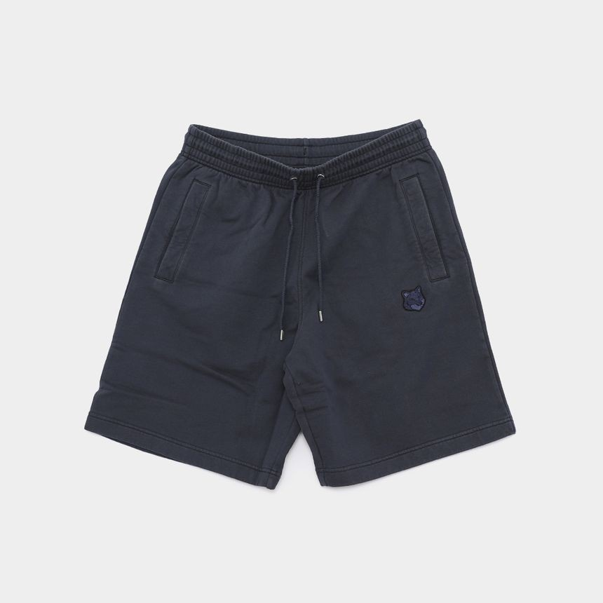 1FO0416-030 MAISON KITSUNE Bold Fox Head Patch Oversize Jog Shorts Navy #MM01121KM0001 P492 (C-BR-E)