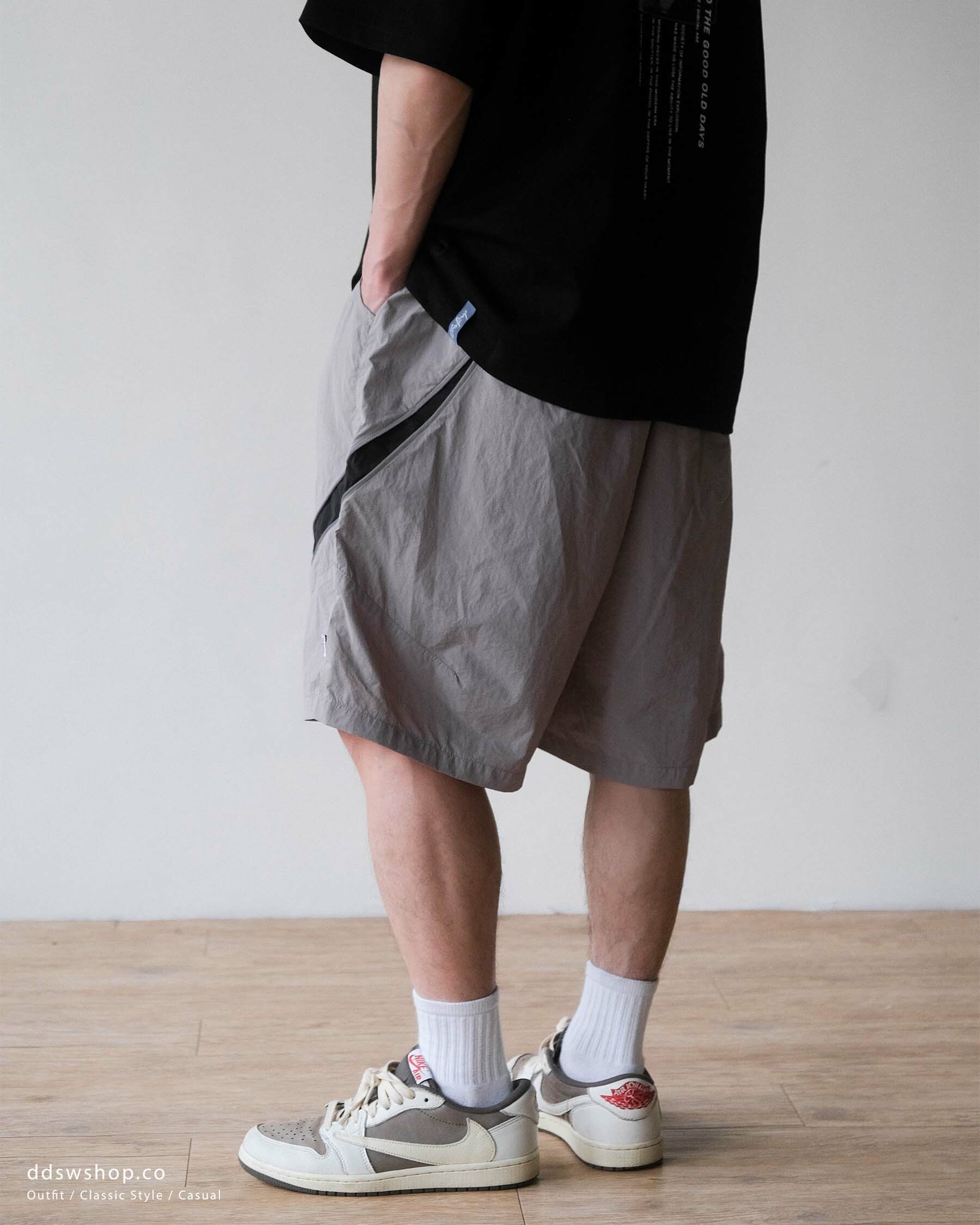 "現貨" ANST 側拼接反光短褲