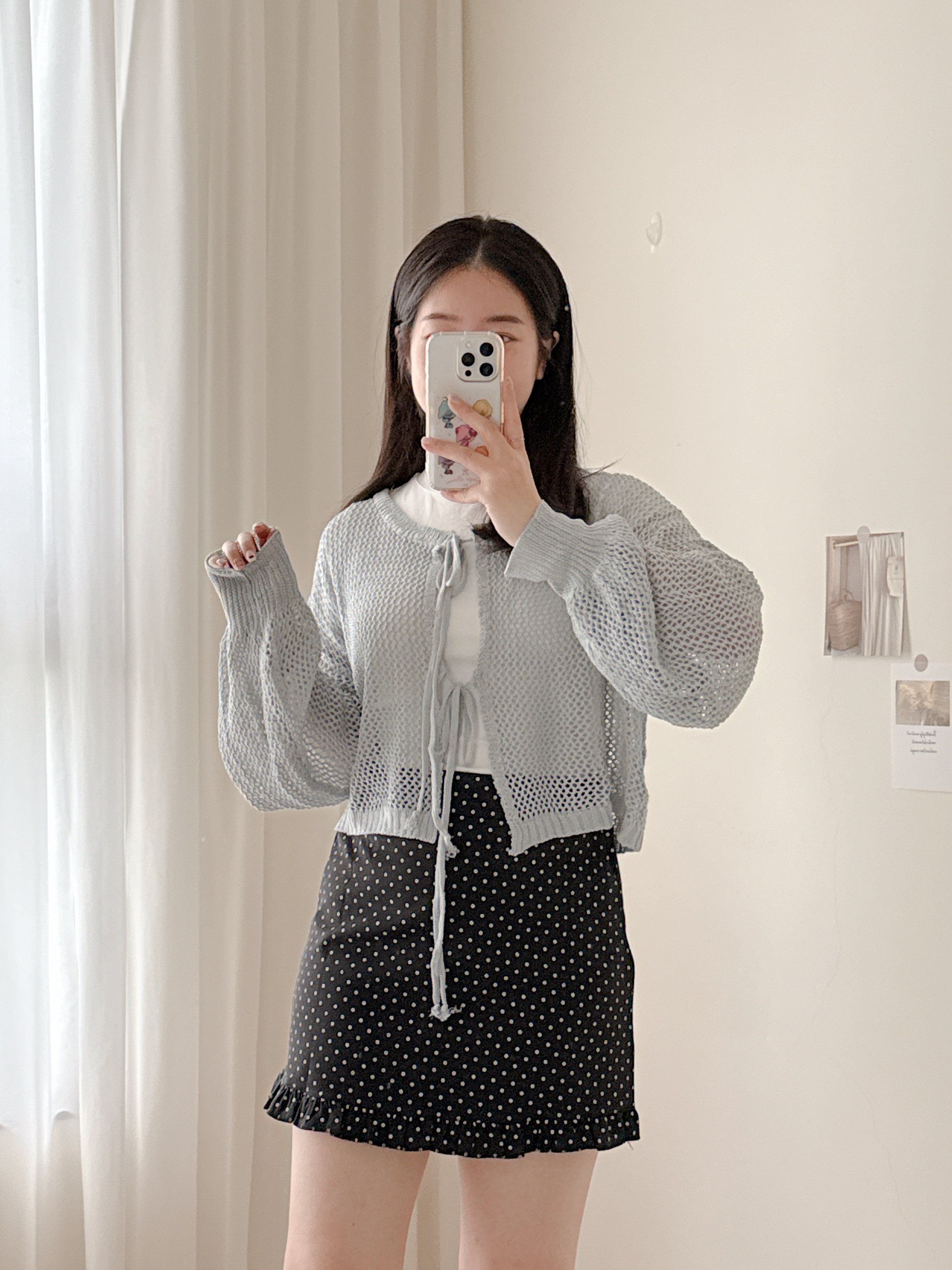 現貨🚚全員推😍❤️‍韓系空氣感簍空雙綁帶罩衫🔥💕共5色