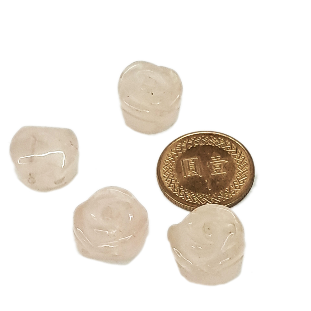 玫瑰花 粉晶 精雕  1顆【十方】120853