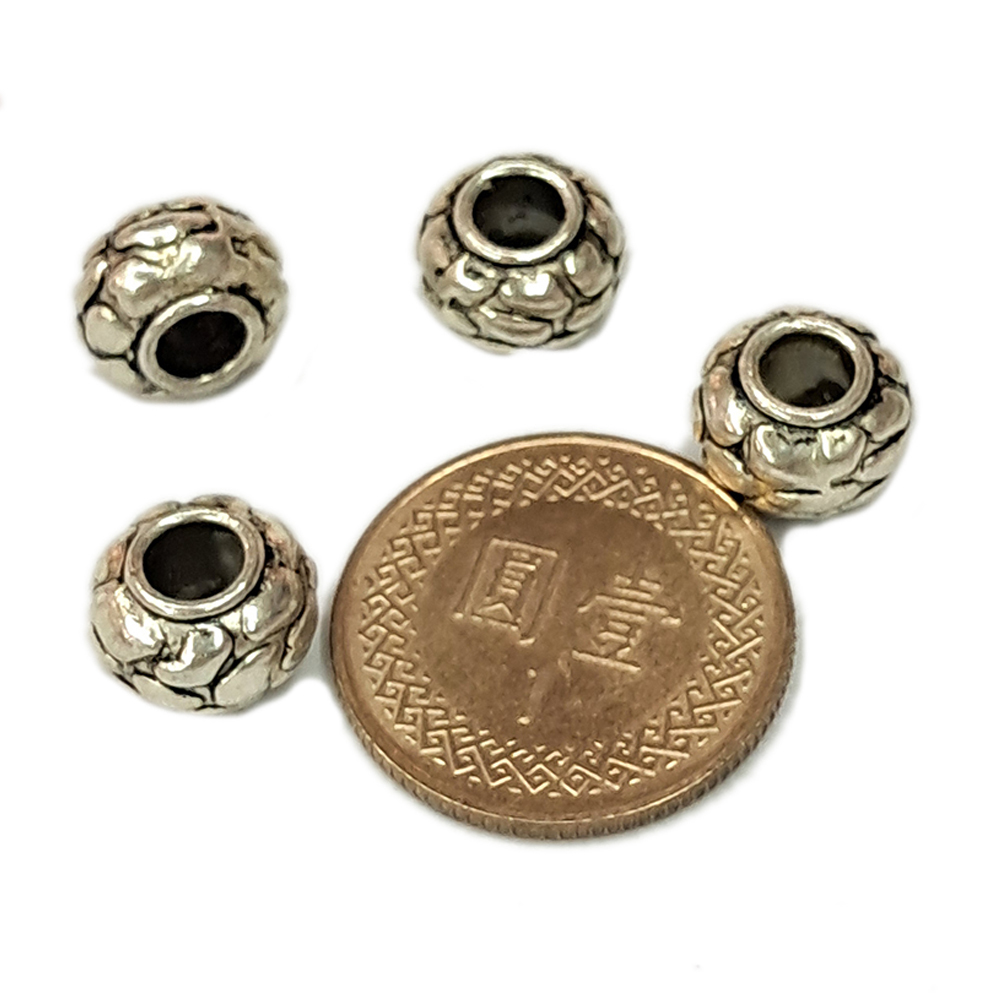 花瓣珠 藏銀 8mm 2顆【十方】120889