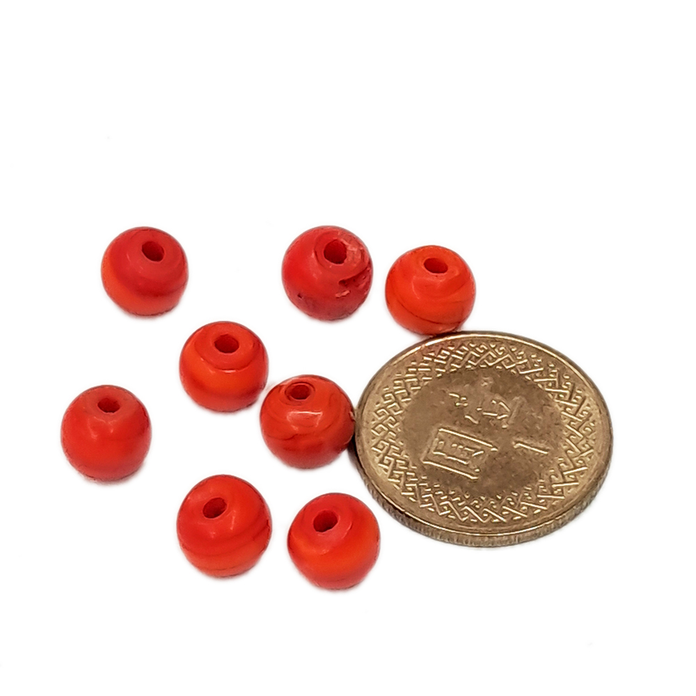 火山琉璃圓珠 6mm 2顆【十方】141634