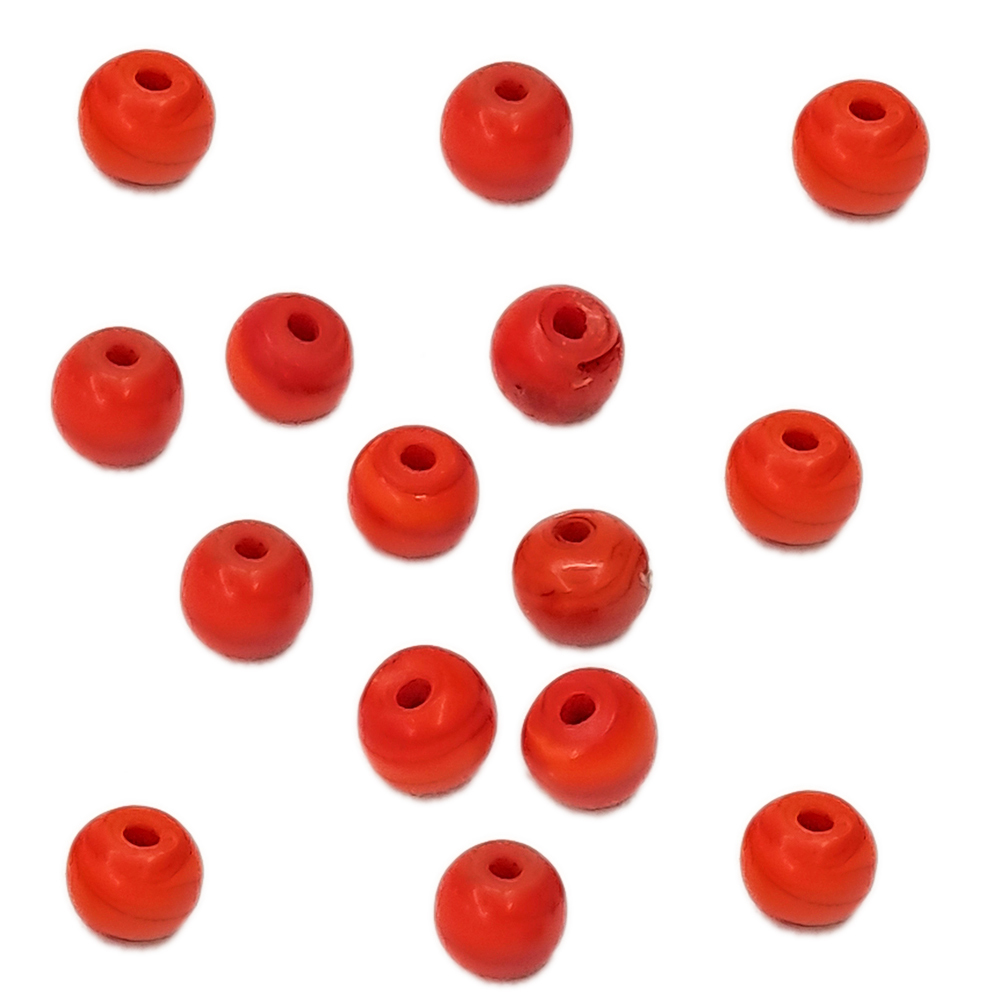 火山琉璃圓珠 6mm 2顆【十方】141634