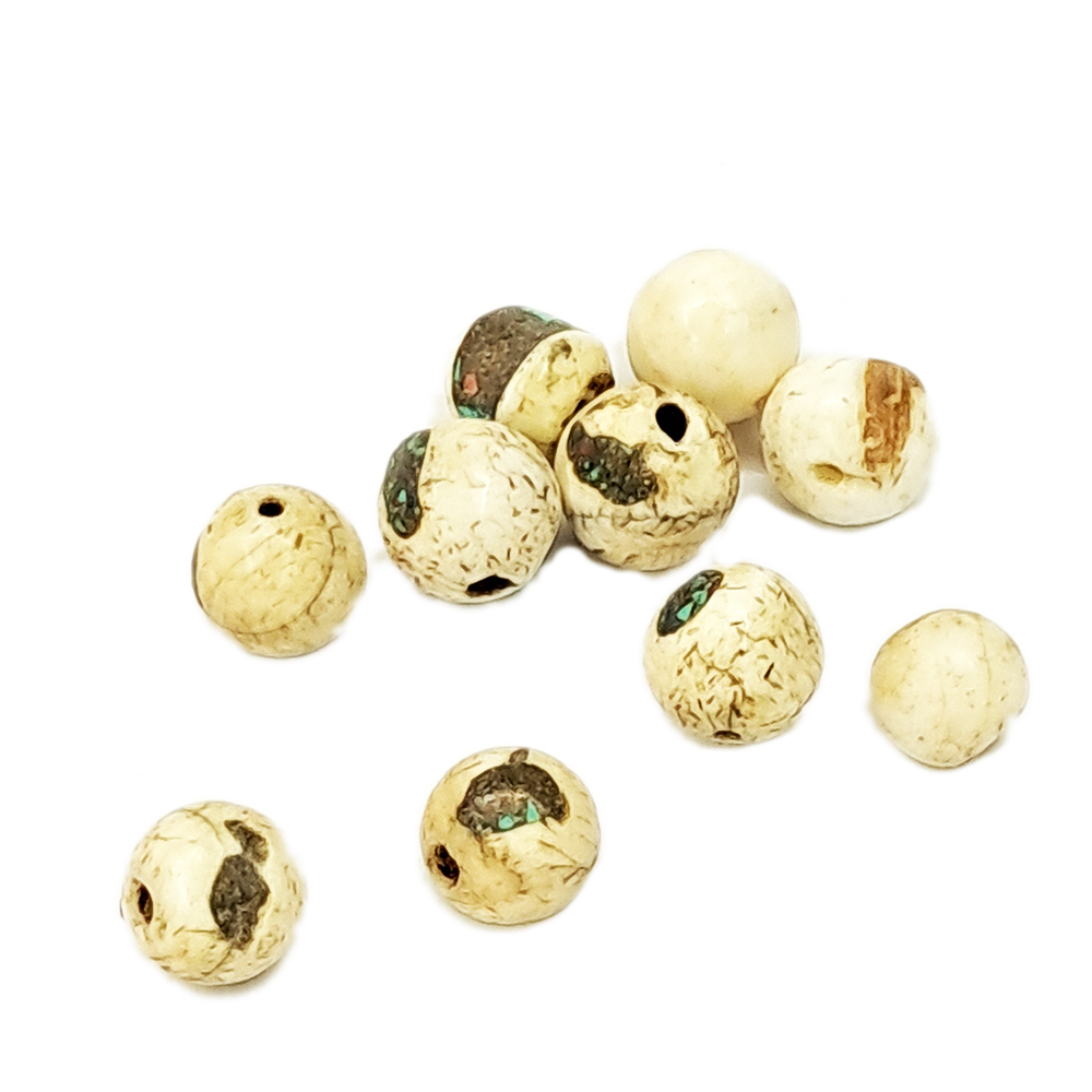 老硨磲鑲 綠松石珠 8mm  配件1個【十方】144190