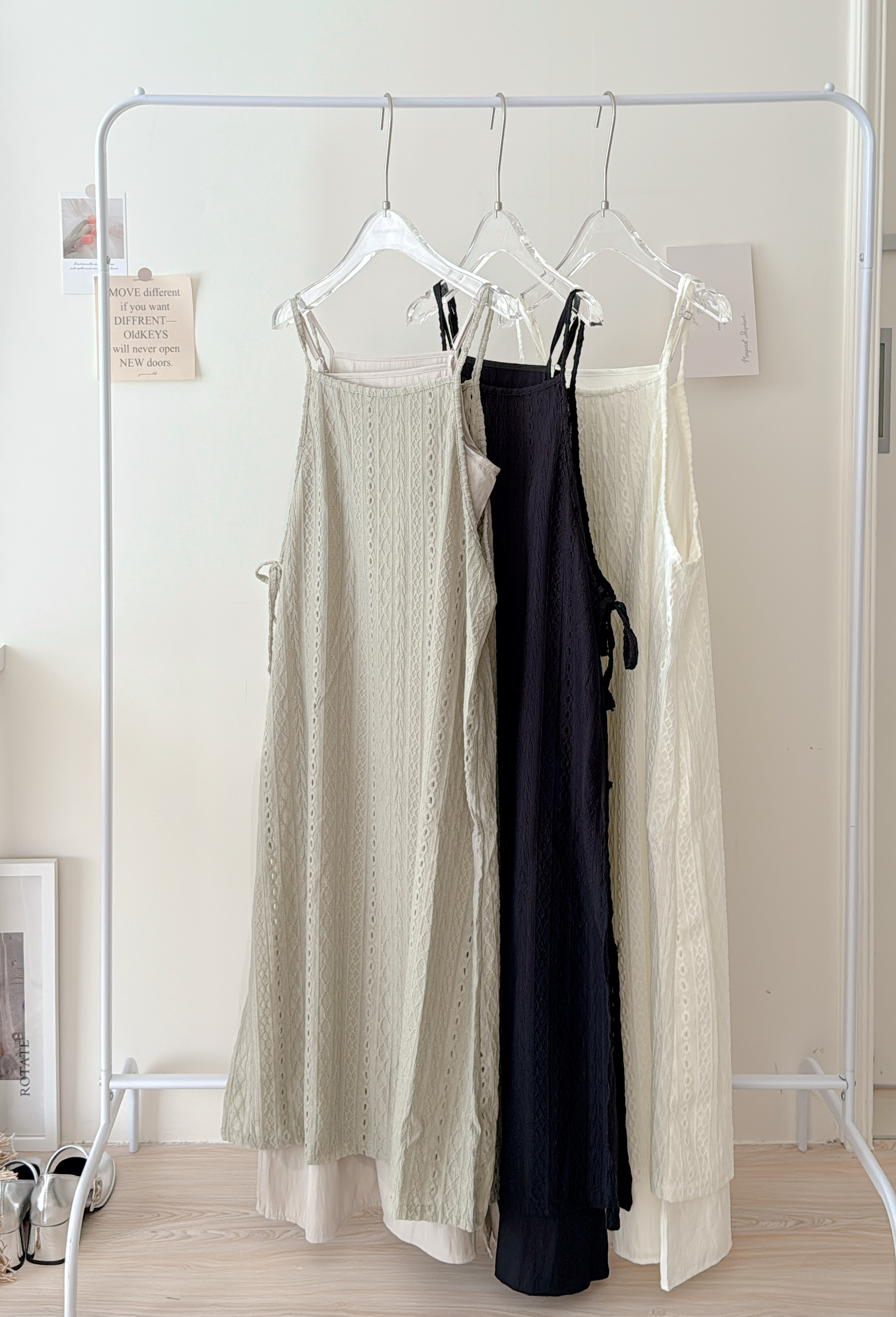 現貨🚚浪漫編織感真兩件吊帶洋裝💕共3色