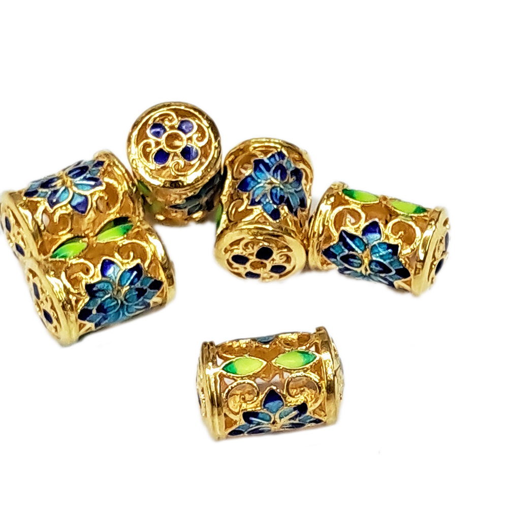 蓮花景泰藍銅珠 1個【十方】147946