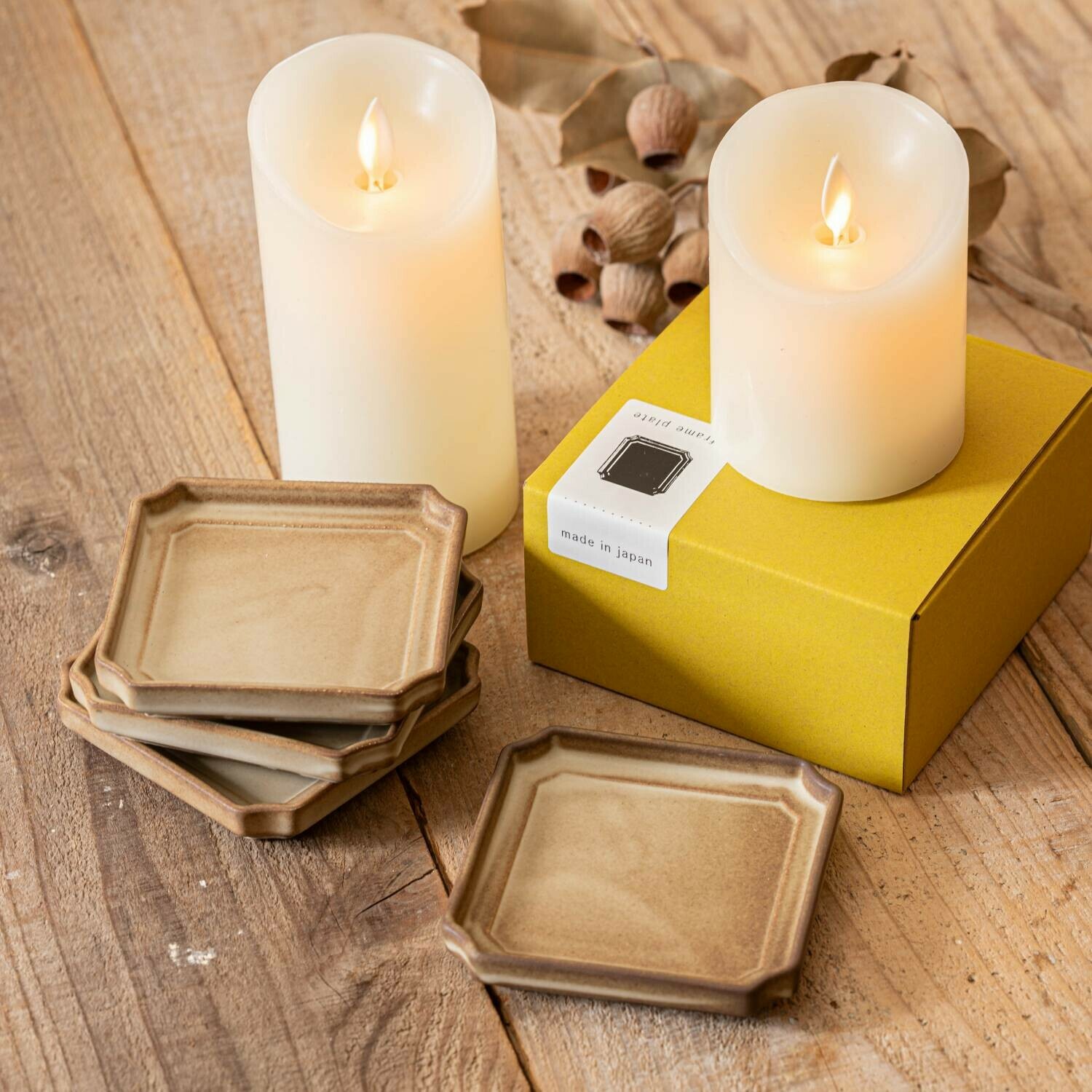 10cm 畫框造型 復古方盤｜日本美濃燒