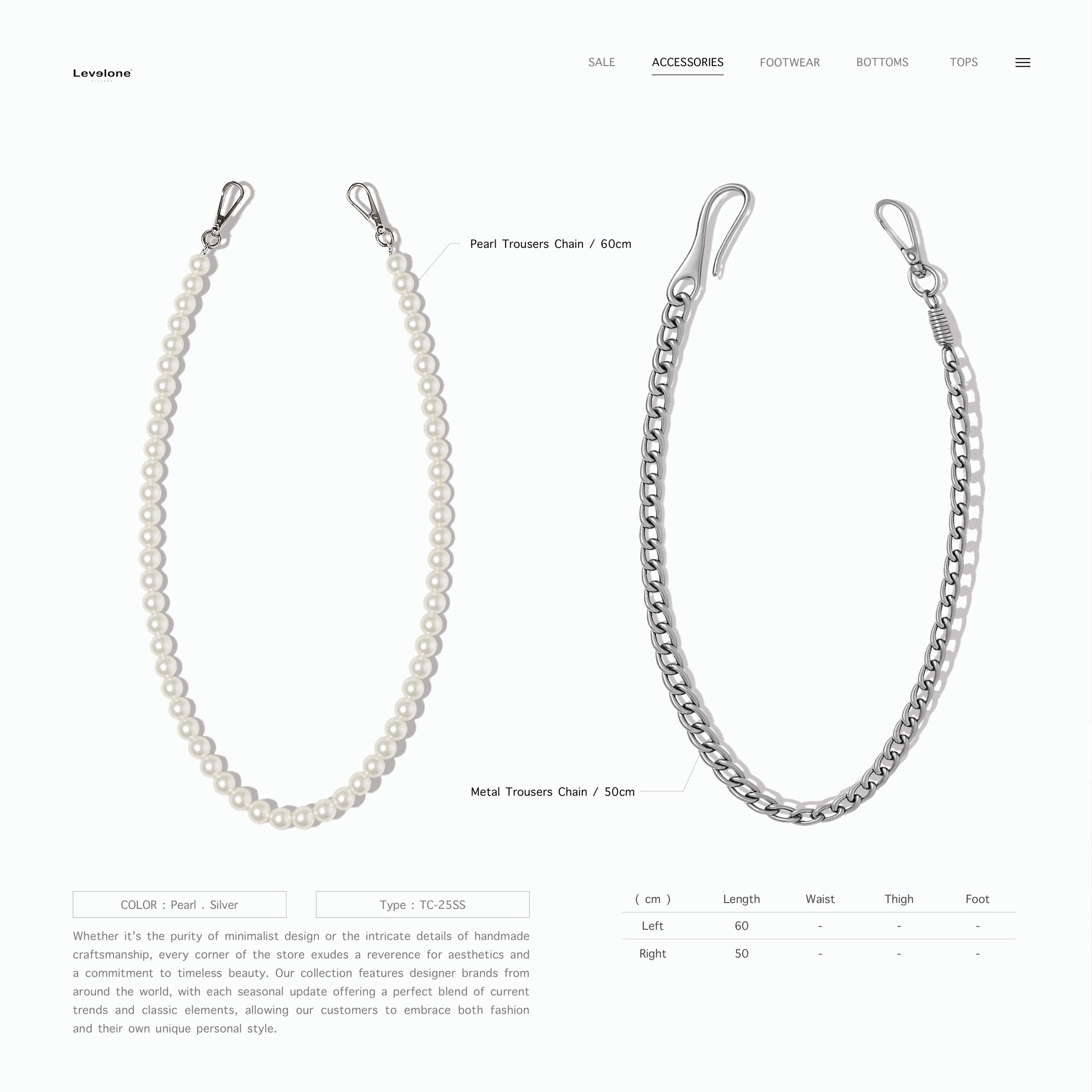 ( L.Village ) Noob - Trousers Chain " TC-25SS "