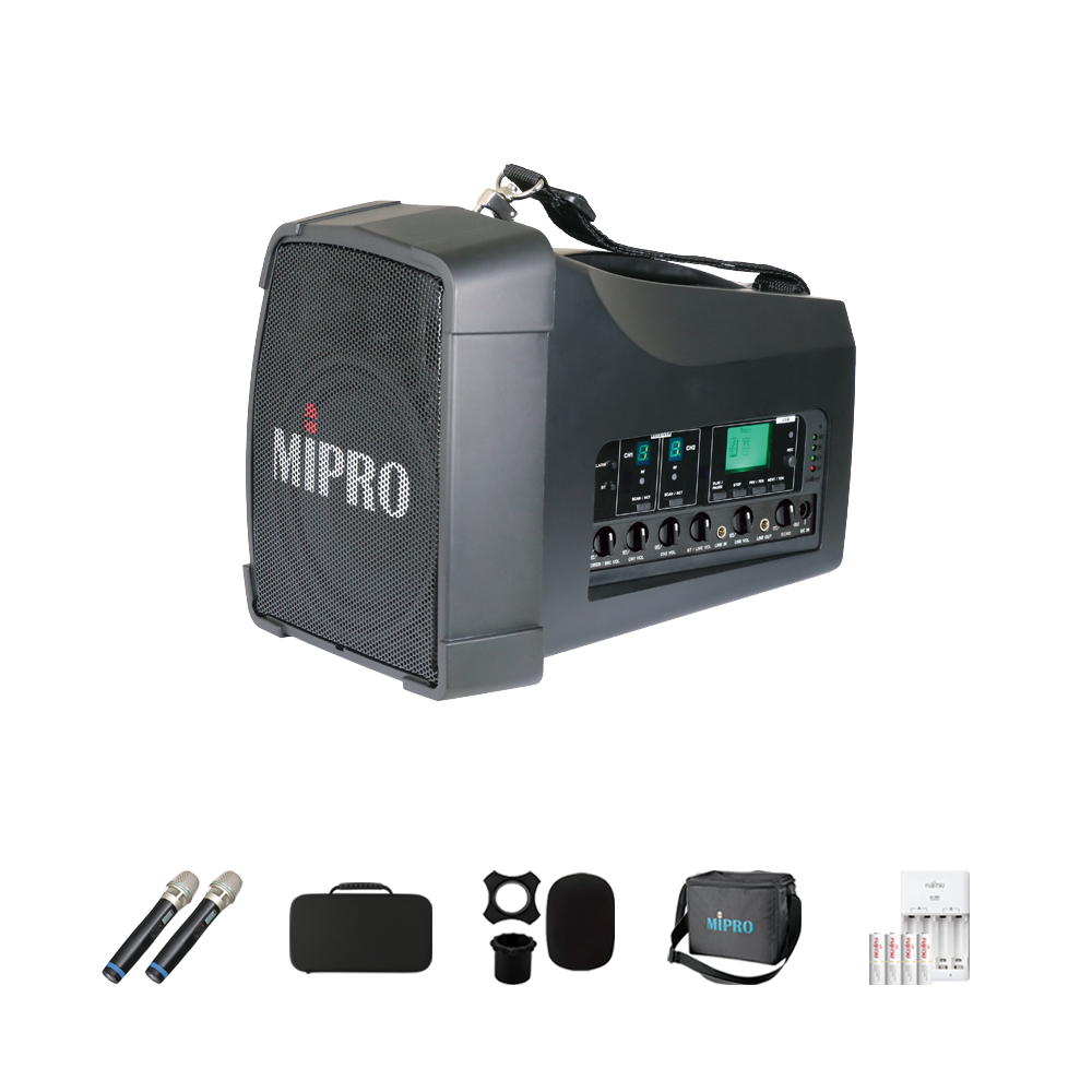MIPRO MA-200D 雙頻道旗艦型無線喊話器