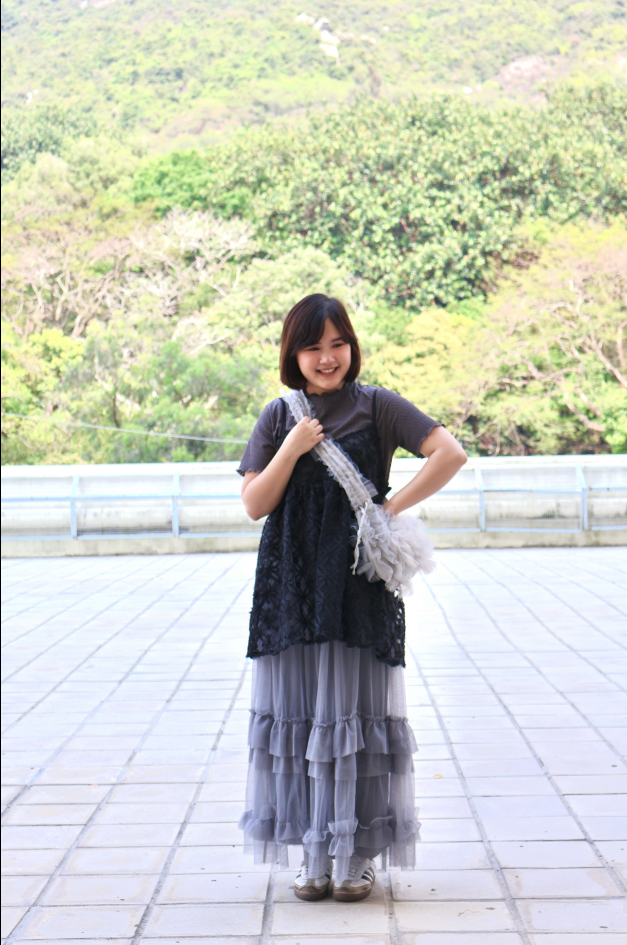 靚！紗質層層可調節袋