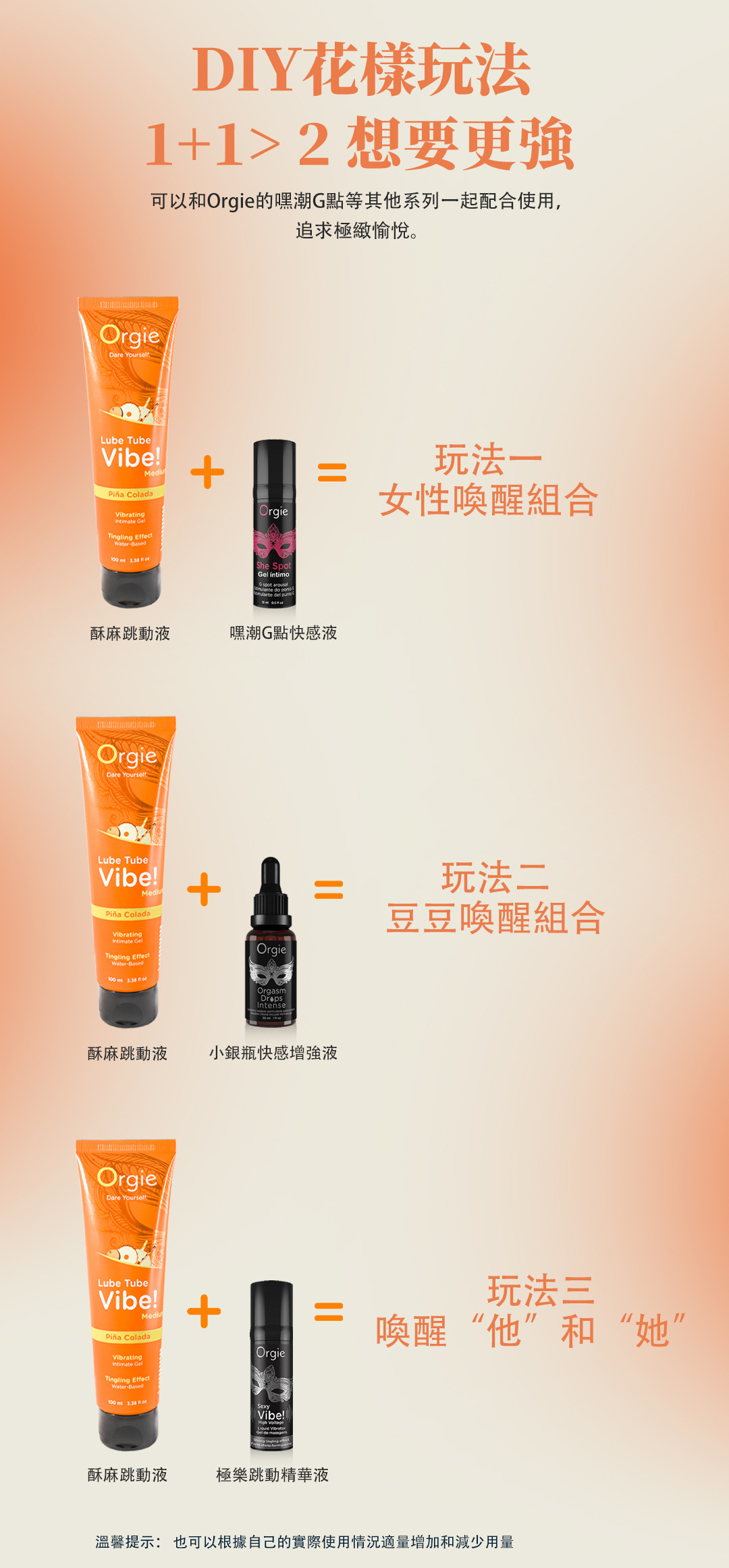 Orgie,Orgie 潤滑液,Orgie 跳動酥麻液,葡萄牙 Orgie,跳動式潤滑液,高潮液,快感增強液,水性潤滑液,矽性潤滑液,潤滑液,激情液,潤滑凝露,Orgie LUBE TUBE Vibe!