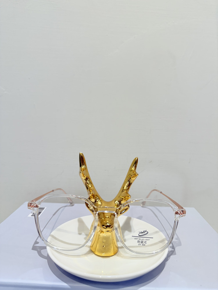 『透明』方框金屬框架眼鏡((不列入會員折扣))