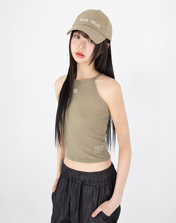 預訂｜MUAHMUAH STITCH LOGO HALTERNECK SLEEVELESS