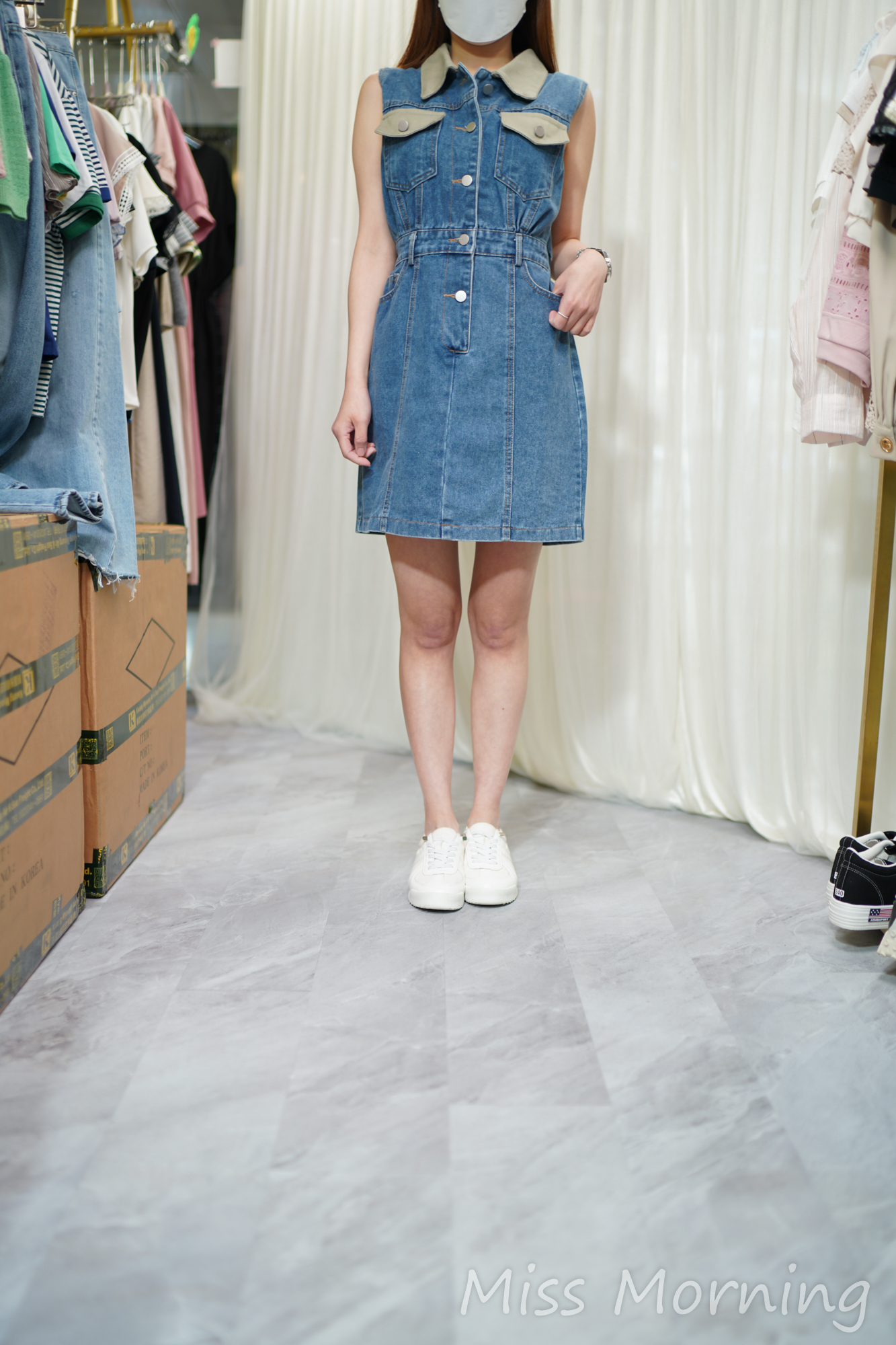 靚Cut牛仔連身裙(14523)