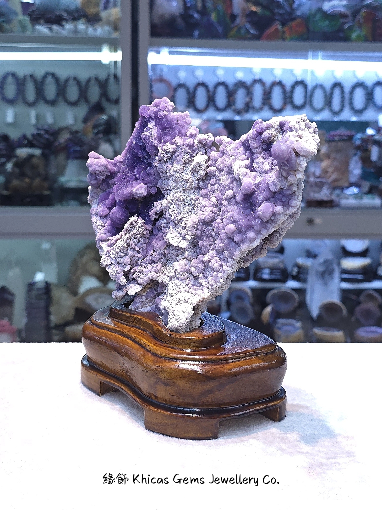 天然葡萄紫瑪瑙原石擺件