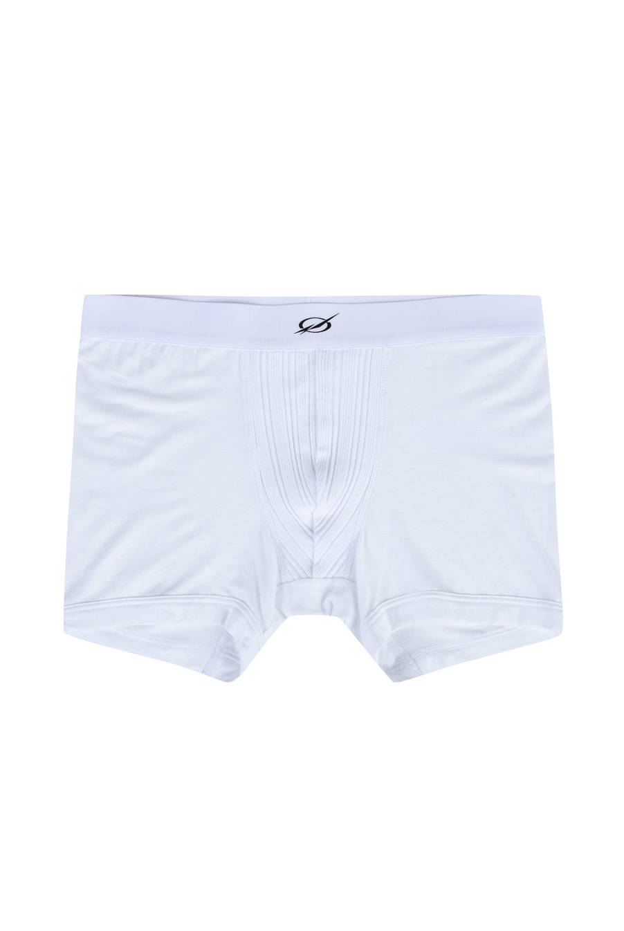 不規則 Logo 標誌平角內褲 白