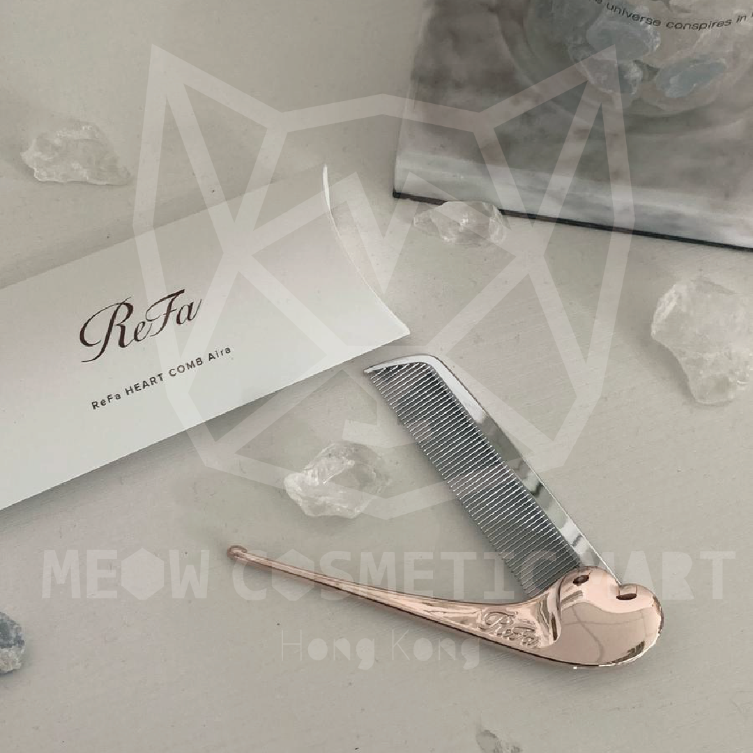 REFA - Heart Comb Aira 抗靜電心形瀏海梳 #RoseGold