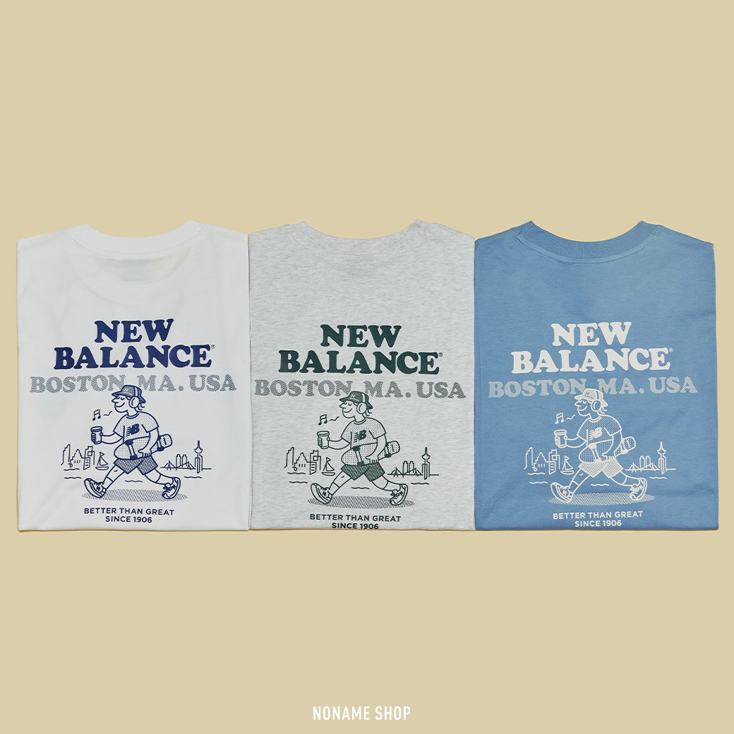 NEW BALANCE NB BOY系列 夏日城市探索 IU同款 MORNING WALK 晨間散步 塗鴉 短袖 三色 (男款)