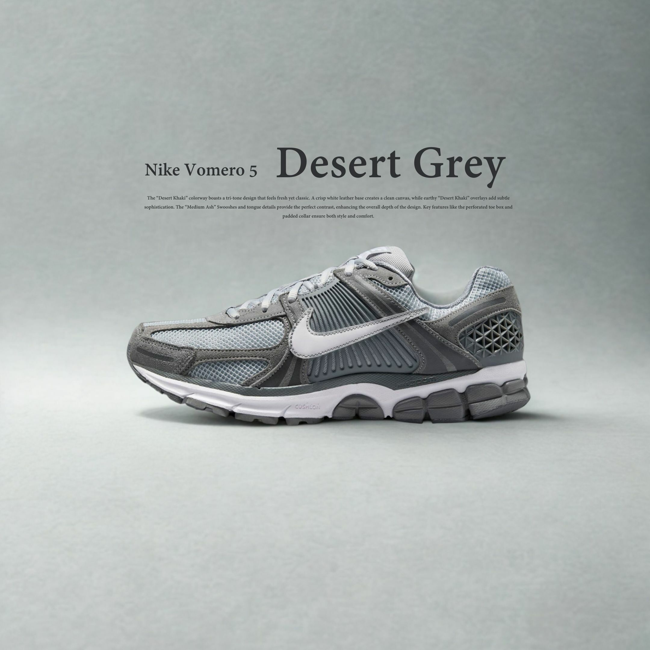 NICEDAY 現貨 NIKE Zoom Vomero 5 灰 鐵灰 灰藍 深灰 復古 男鞋 HF1553-003