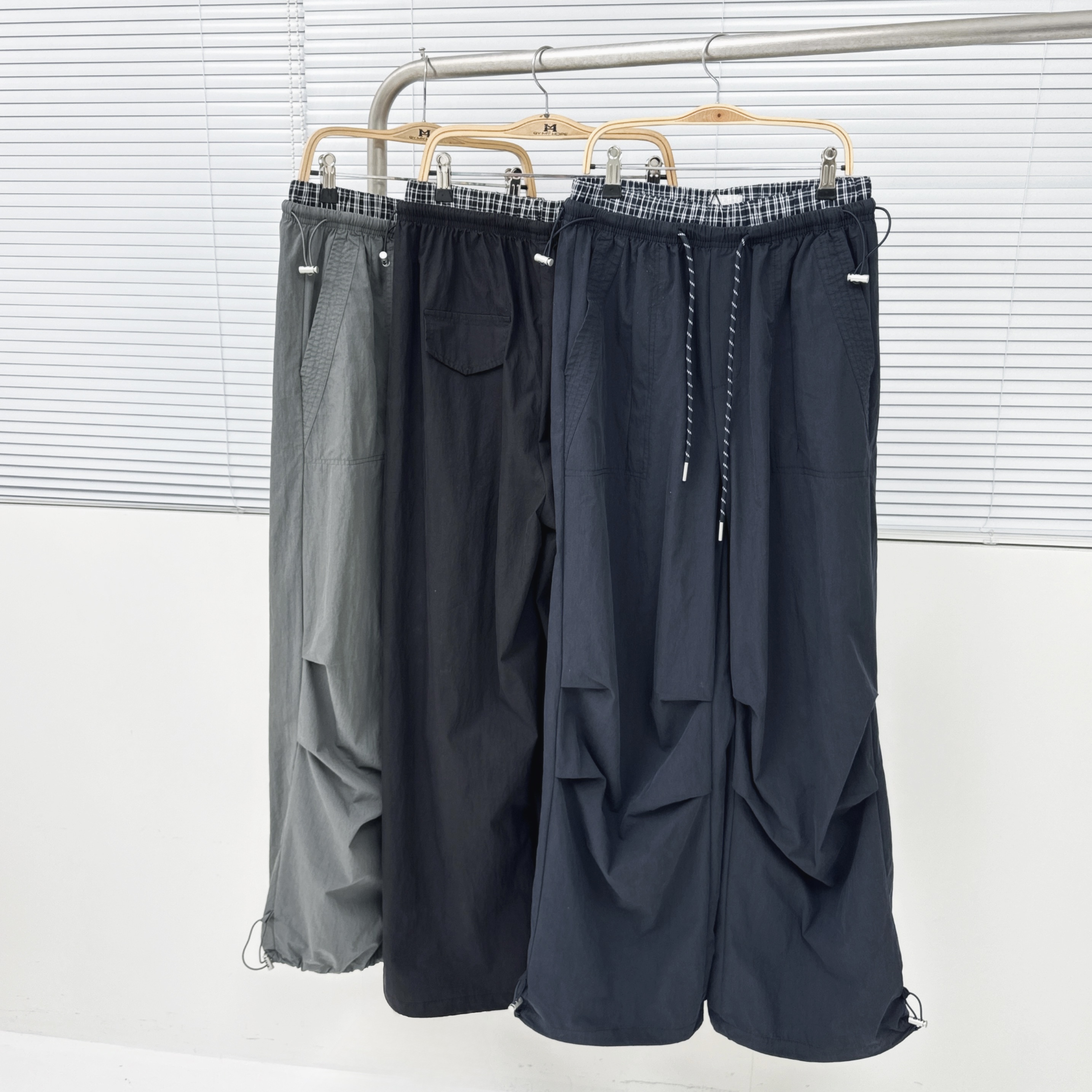 【Hoi2推介】雙腰頭層次設計格仔拼布工裝褲