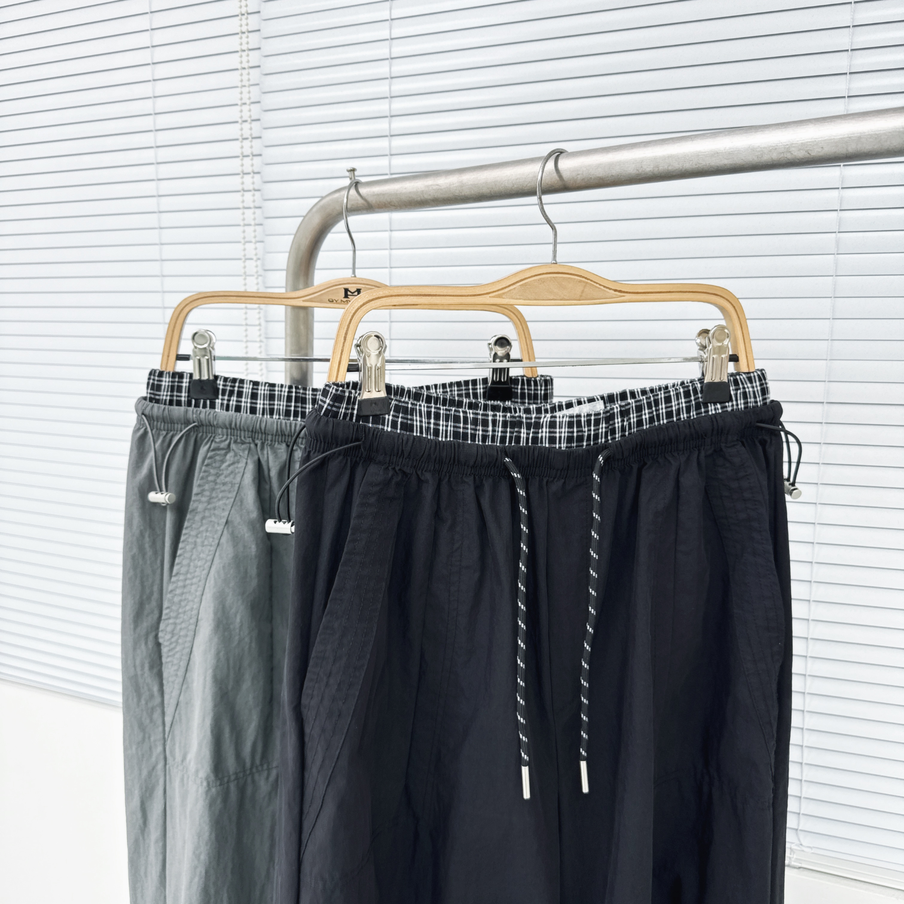 【Hoi2推介】雙腰頭層次設計格仔拼布工裝褲