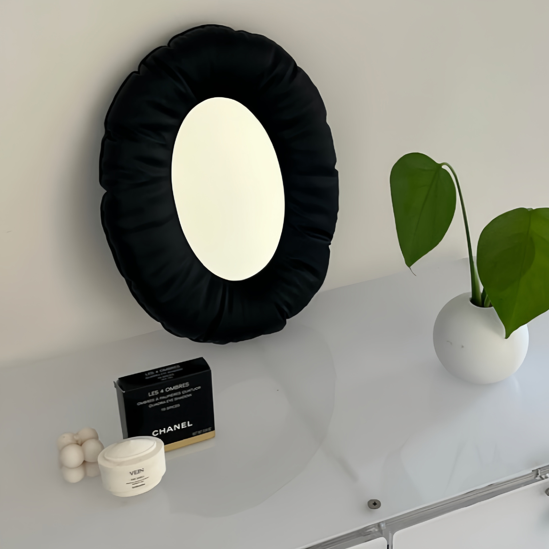 《5861》INS風簡約橢圓桌面鏡