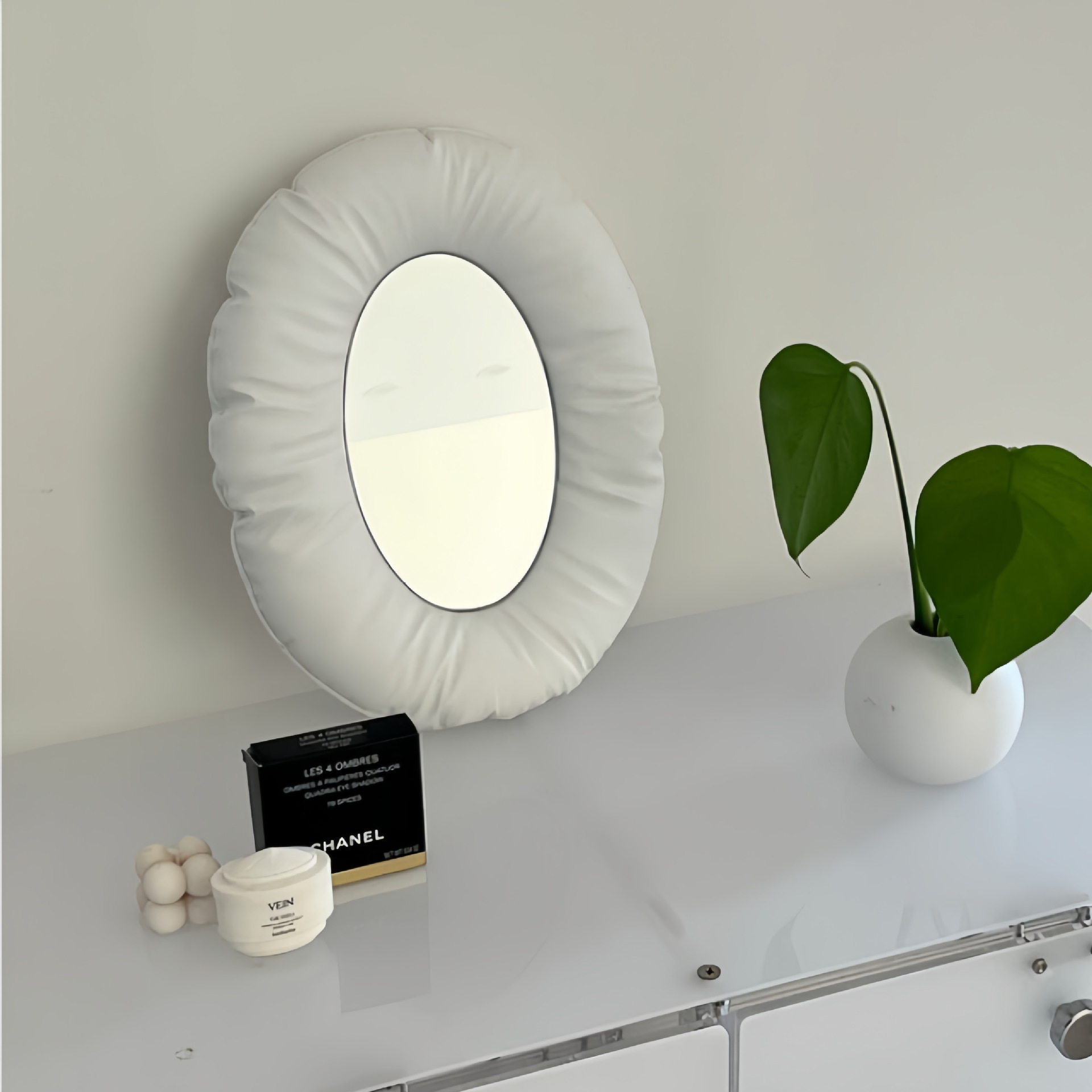 《5861》INS風簡約橢圓桌面鏡