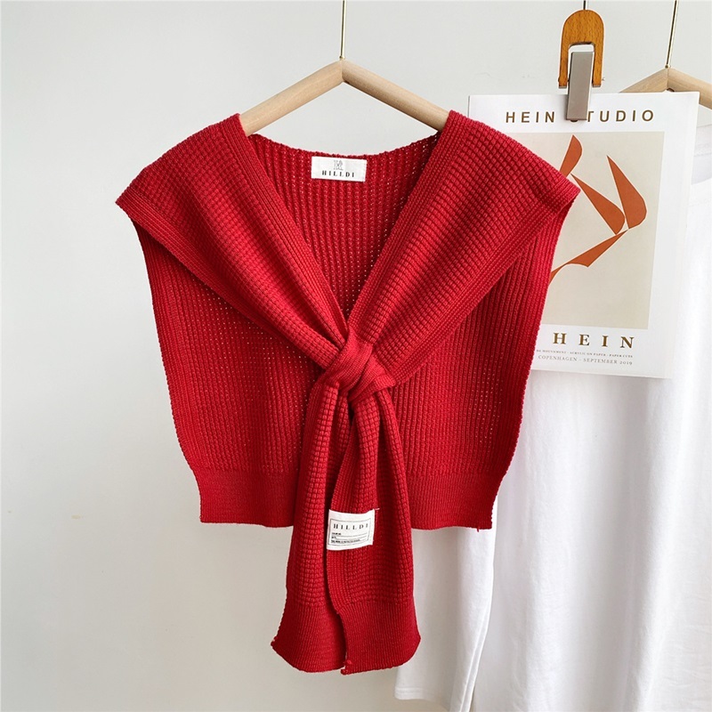 Q粒紋理針織披肩 十色