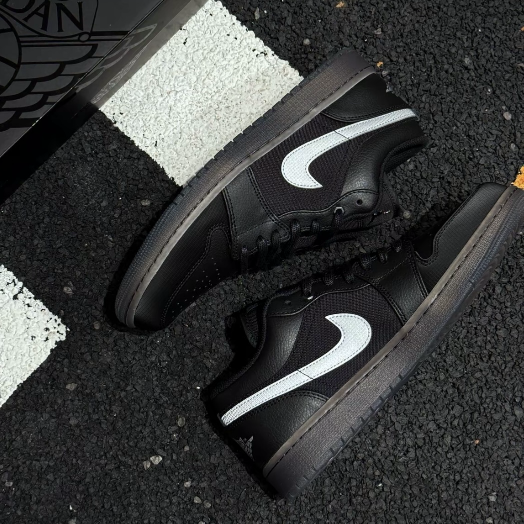 Nike Air Jordan 1 Low Dark Gum 深灰黑 反光 復古 AJ1 低筒休閒鞋