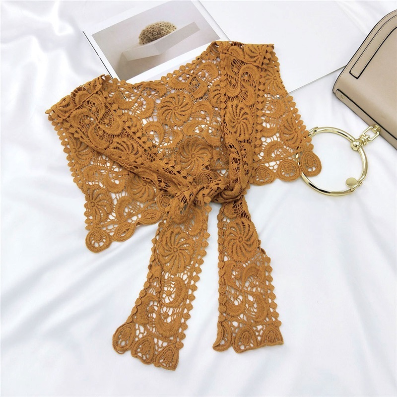 風車緹花針織披肩 七色