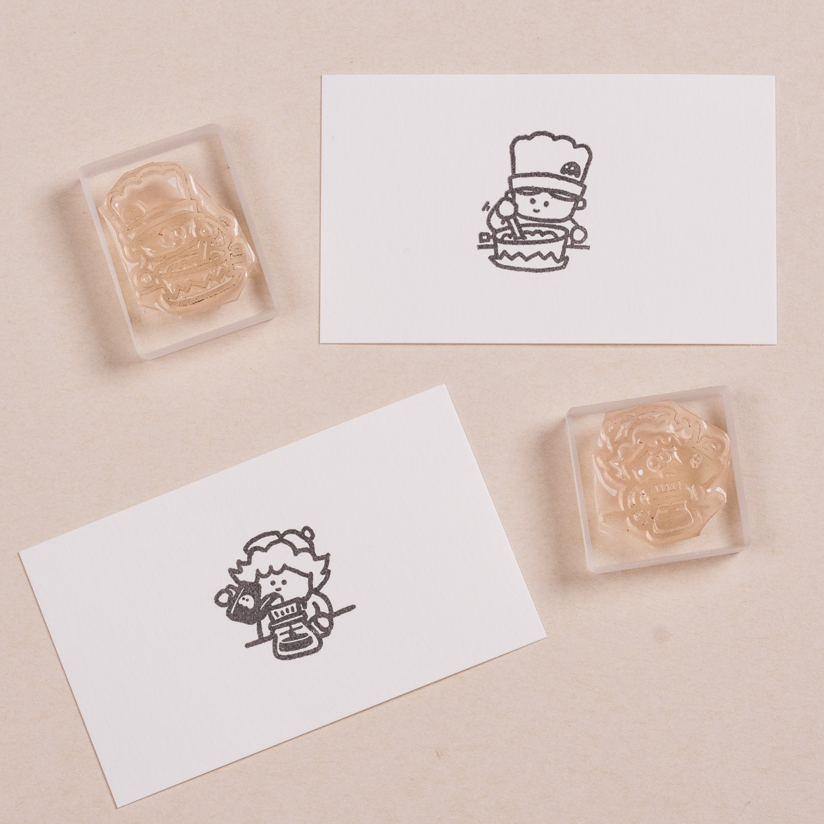 各種工作的人01 膠版印章/一分之一工作室/臺灣