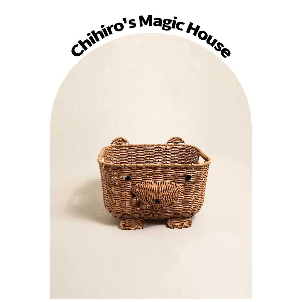 《5863》熊熊藤編收納籃