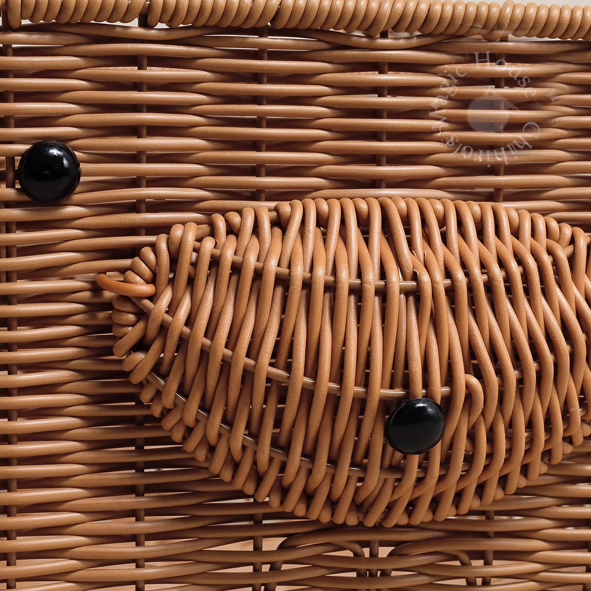 《5863》熊熊藤編收納籃