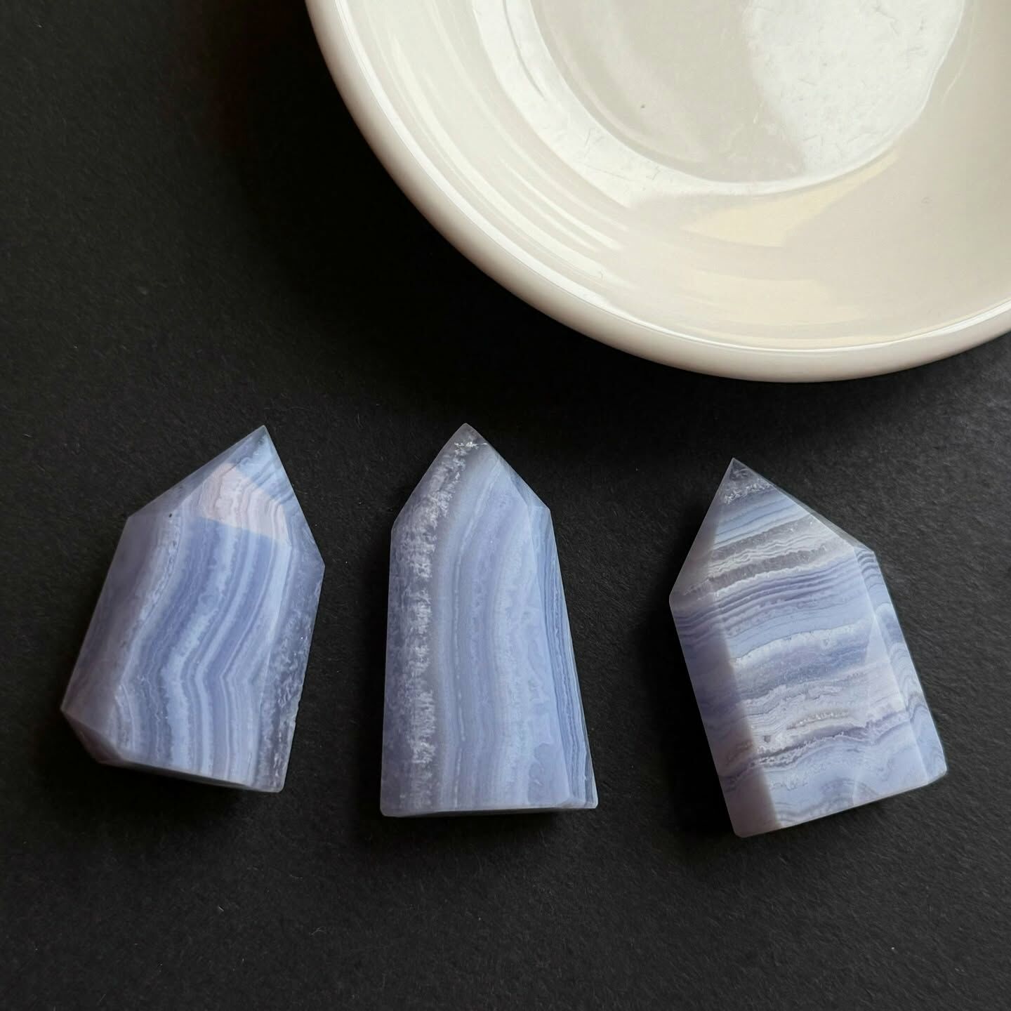 [原石] 藍紋瑪瑙 水晶柱