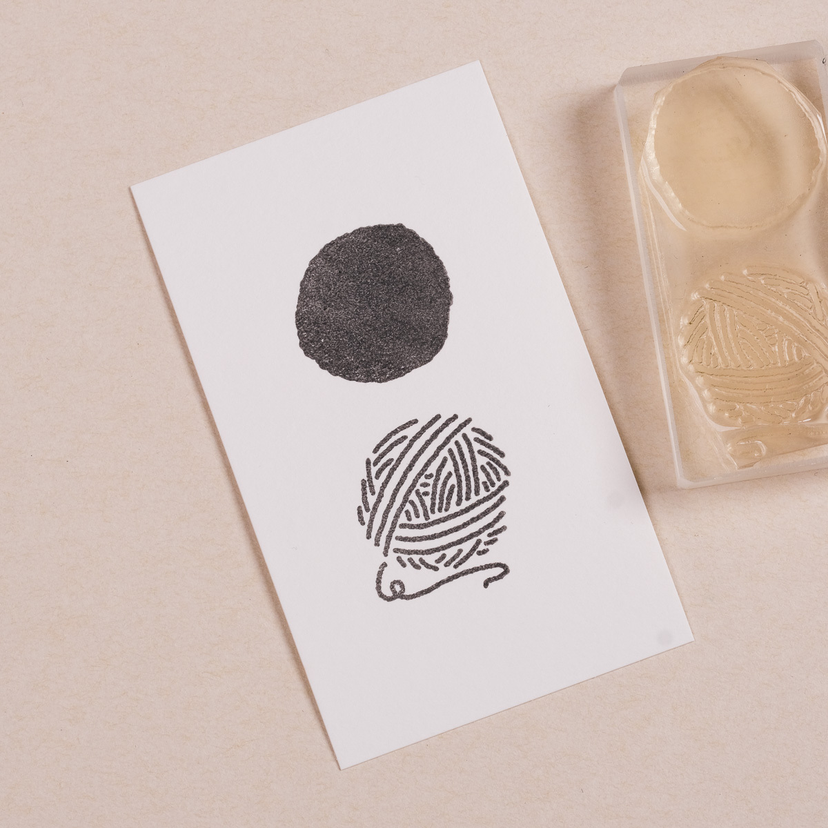 毛線球 套色棒膠版印章 / 一分之一工作室 / 臺灣