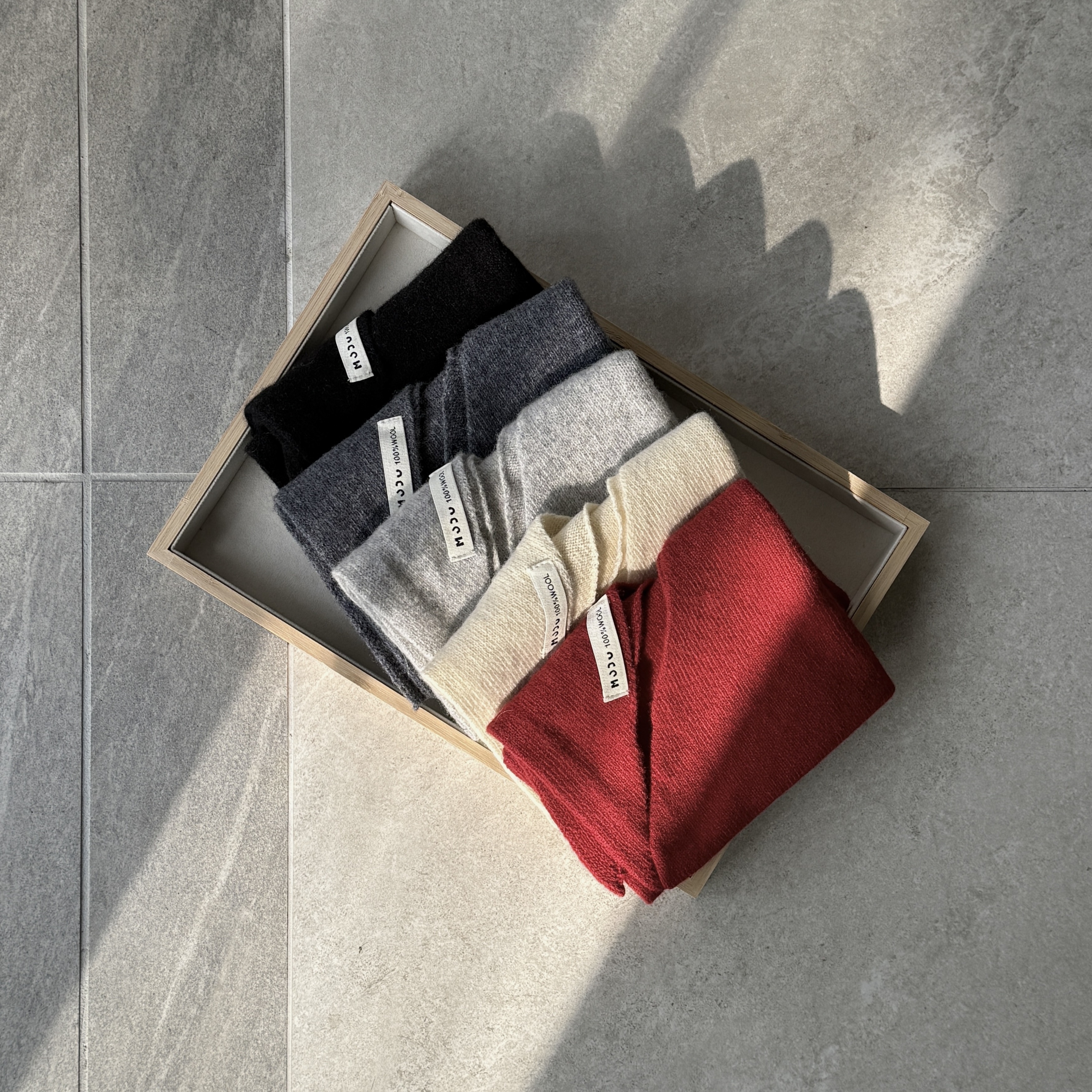 模特的羊毛小被巾