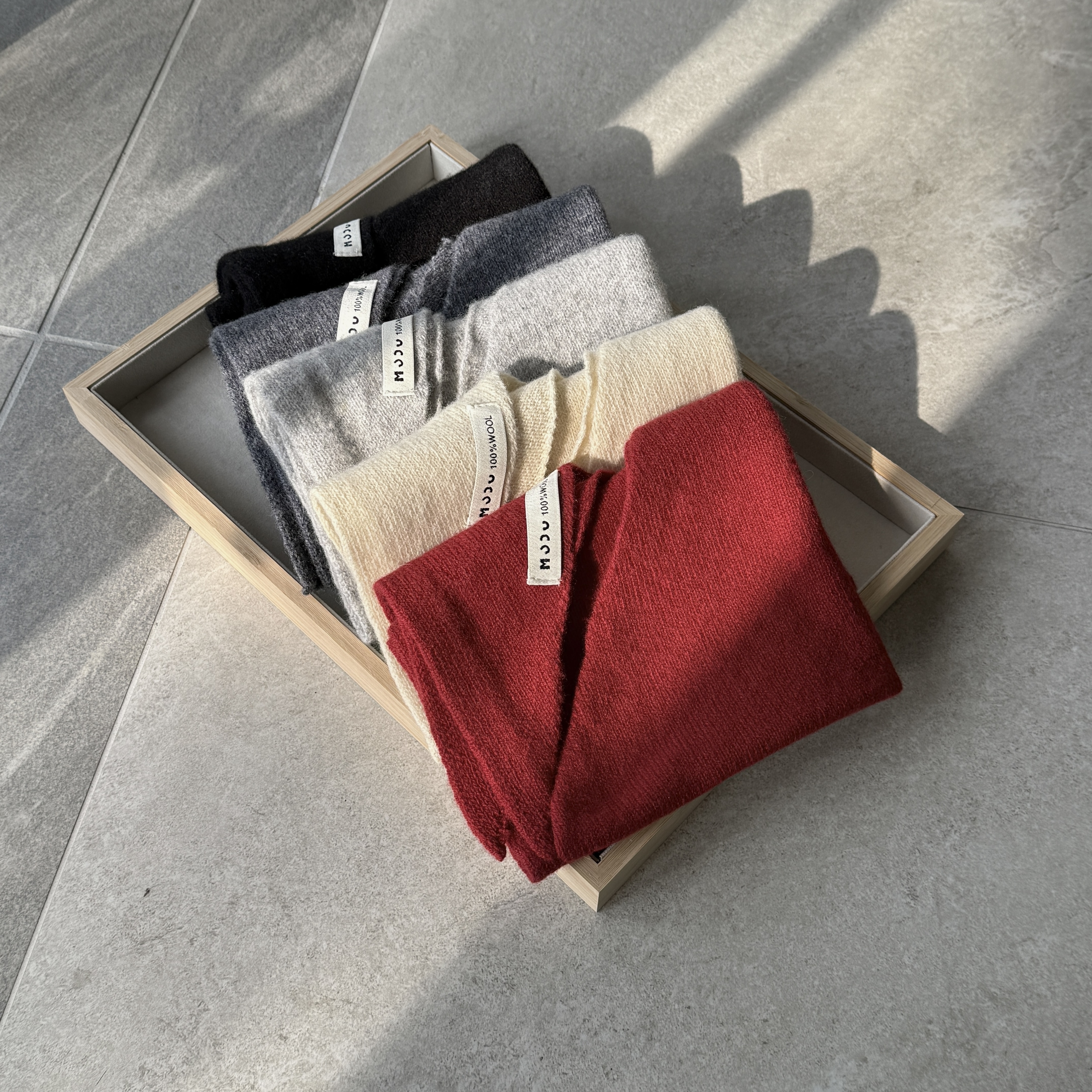 模特的羊毛小被巾