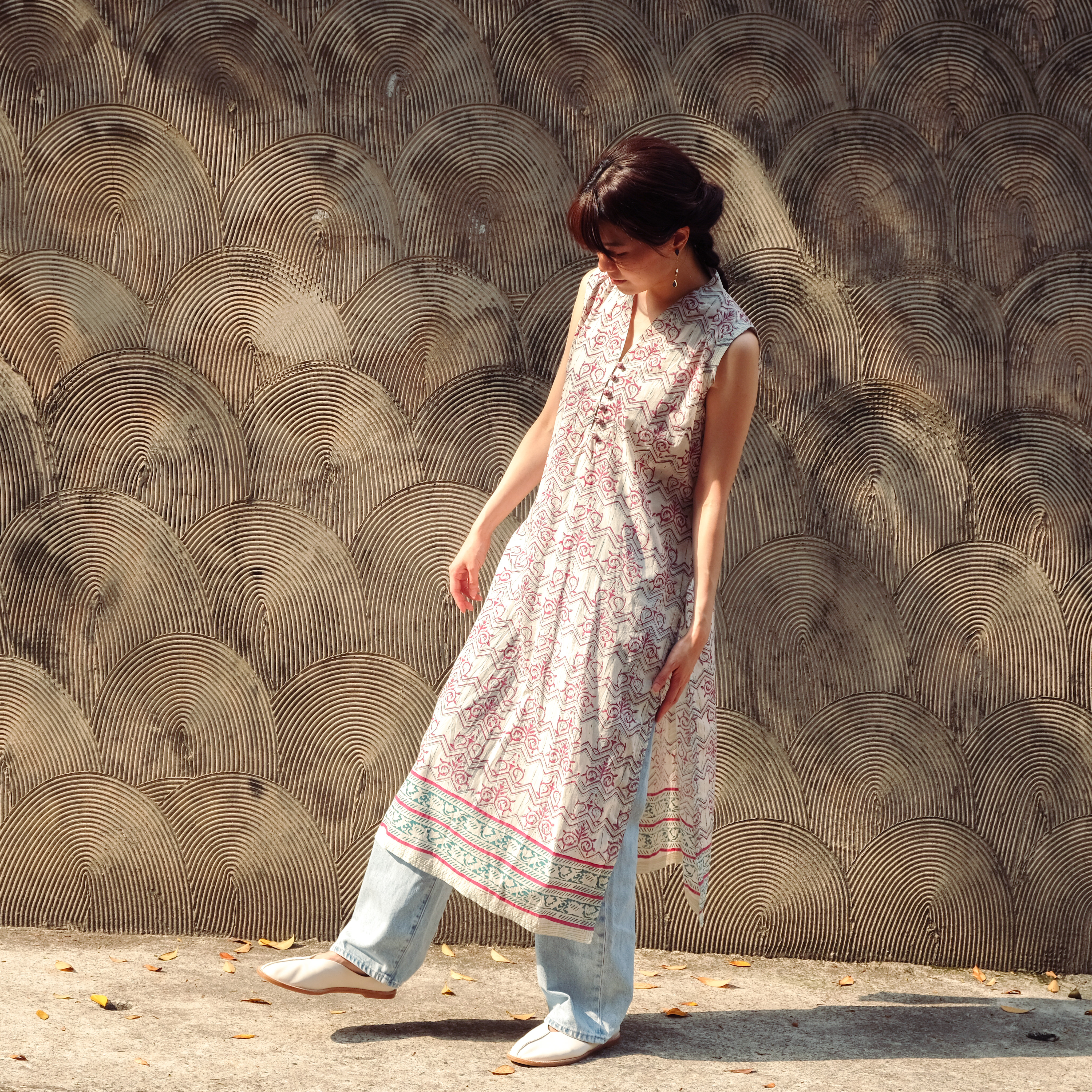 蓋染｜無袖罩衫 - 恬靜 68｜巴基斯坦