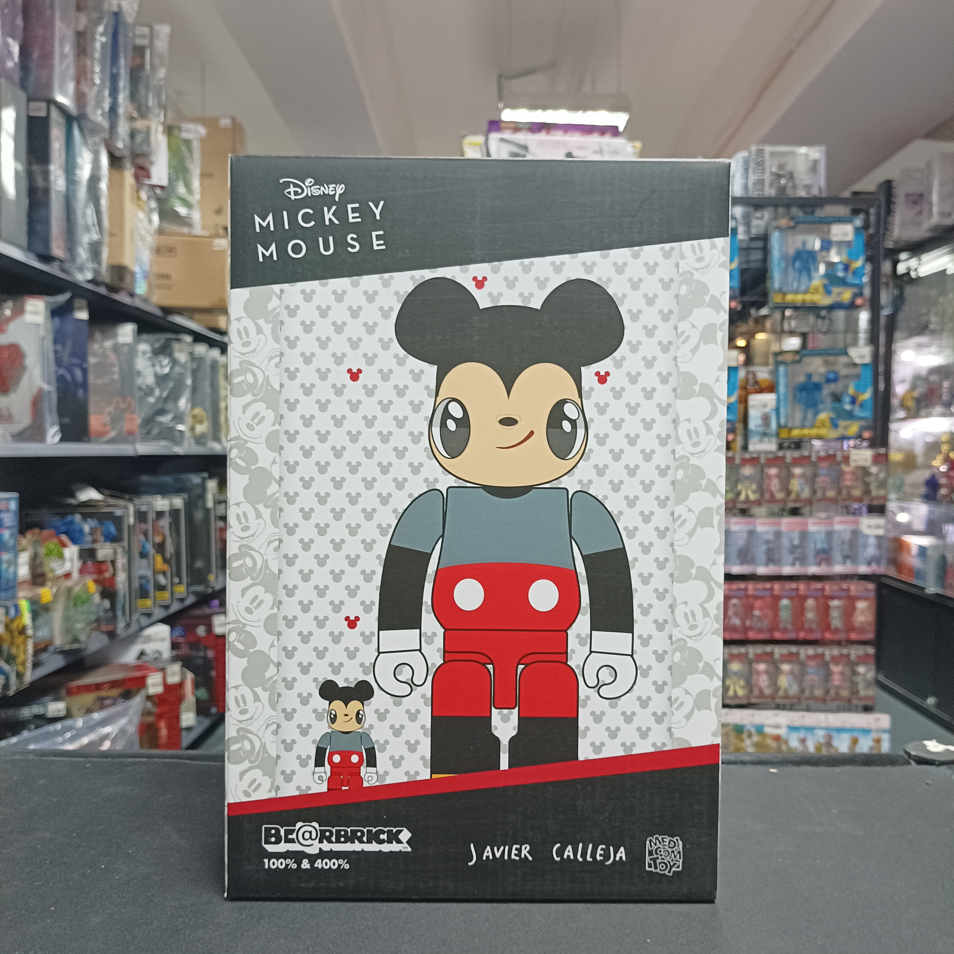 寄賣-Medicom Be@rBrick Bearbrick Javier Calleja MICKEY MOUSE 米奇老鼠 100％ & 400％