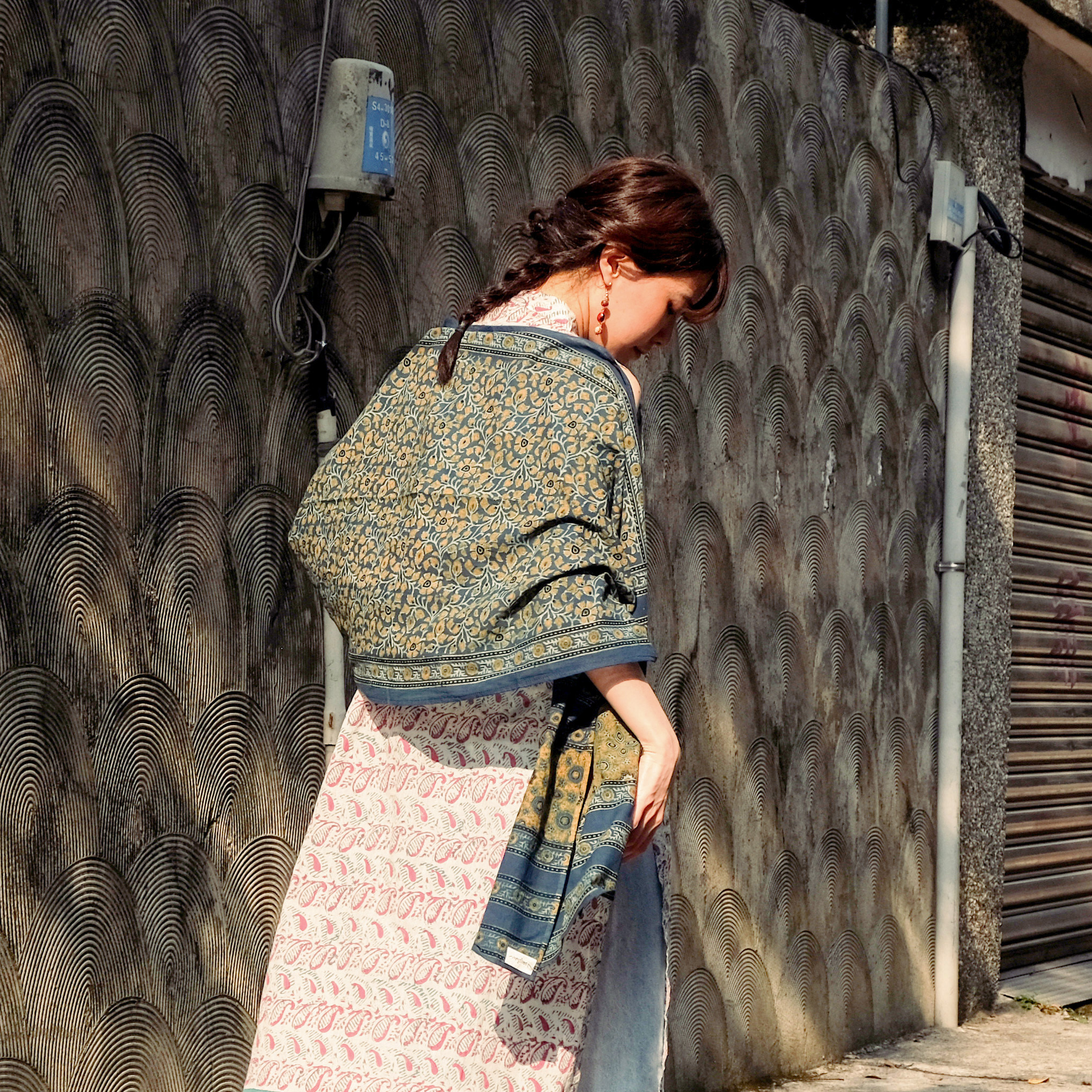 蓋染｜Ajrak 披肩 64｜巴基斯坦