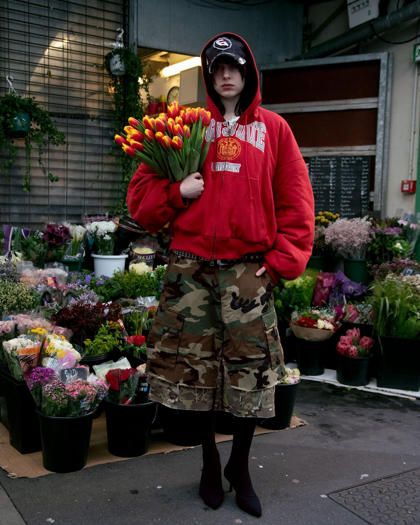 PROJECT G/R｜LAYERED SKIRT CARGO SHORTS (CAMO)