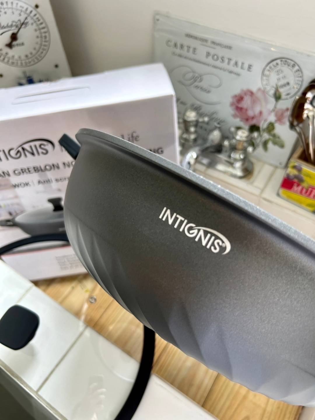 宅配含運 英國製 INTIGNIS 大理石紋複合金鑄造不沾炒鍋 34cm 加深款