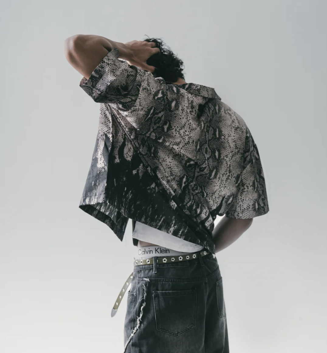 [現貨] Sense Snake Print With Flame Shirt Cream | M25-19CRE