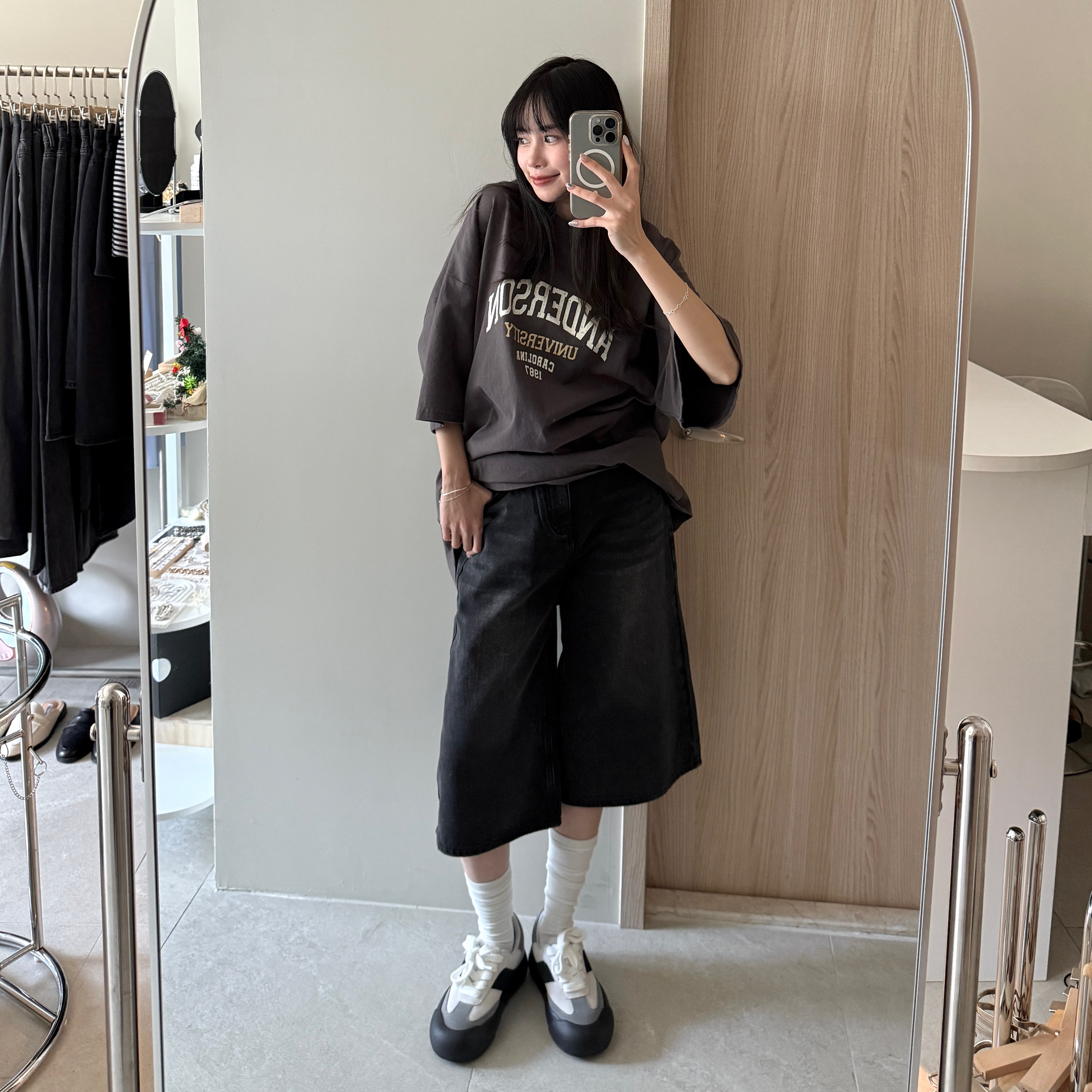 水水微刷色七分褲（部分顏色/尺寸預購）