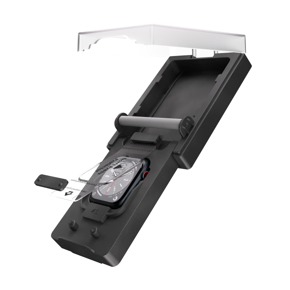 MAGEASY｜Apple Watch Vetro 3D 滿版防撞保護膜（附贈貼膜神器）(45mm) 透明