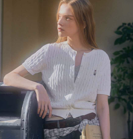 【現貨】｜四色入｜【WHOAU】Steve Round neck Short Sleeve Cardigan