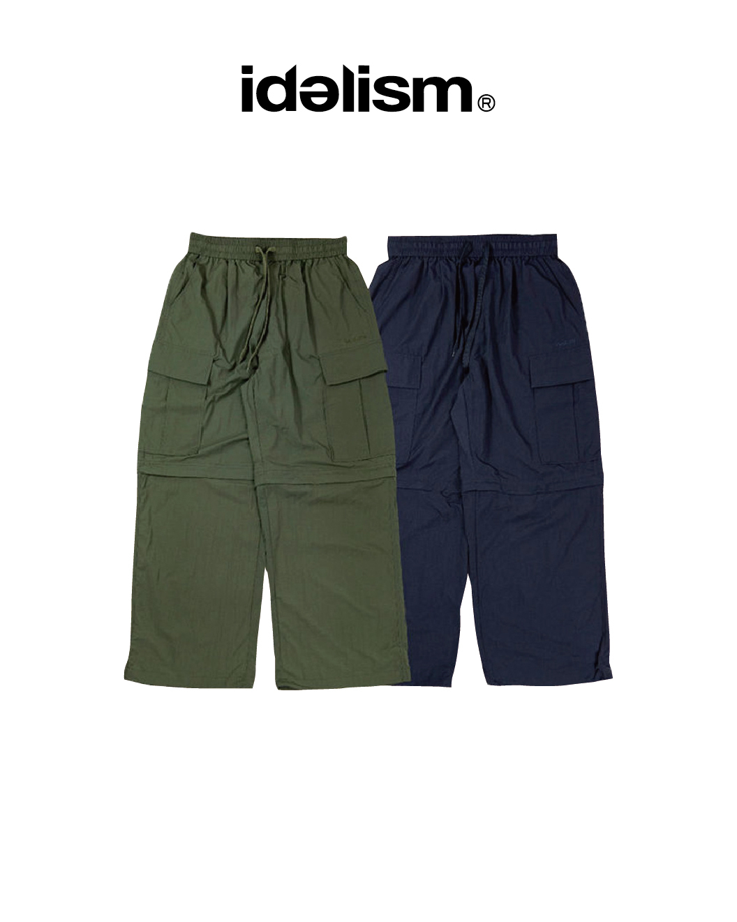idealism 可拆式尼龍工作褲 長褲 短褲 綠/藍 24 SS 2Way Pants