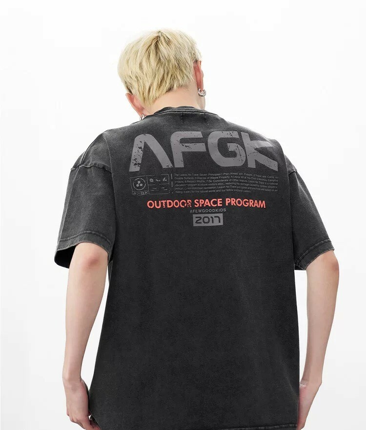 AFGK 復古做舊印花短T A FEW GOOD KIDS