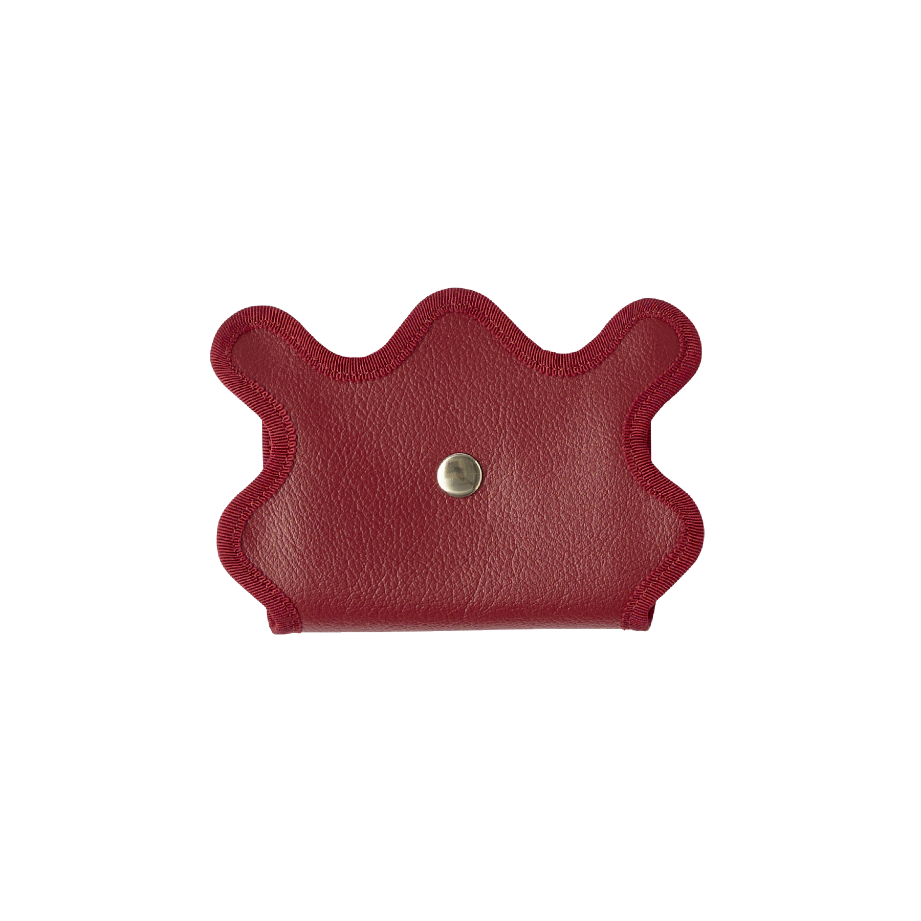 Nori 波浪零錢包 酒紅色