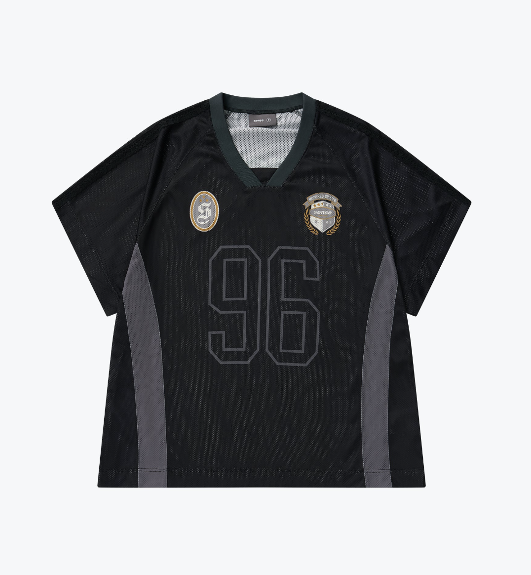 [現貨] Sense Football Mesh Oversize T-Shirts Black | L25-T01BK